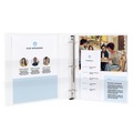 Office Jansan | Avery 01318 Heavy-Duty 1 in. Capacity 11 in. x 8.5 in. 3 Ring View Binder with DuraHinge, One Touch EZD Rings, and Extra-Wide Cover - White image number 2