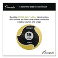 Toys | Champion Sports PRM15 Rhino Elite 15 lbs. Medicine Ball - Yellow image number 1