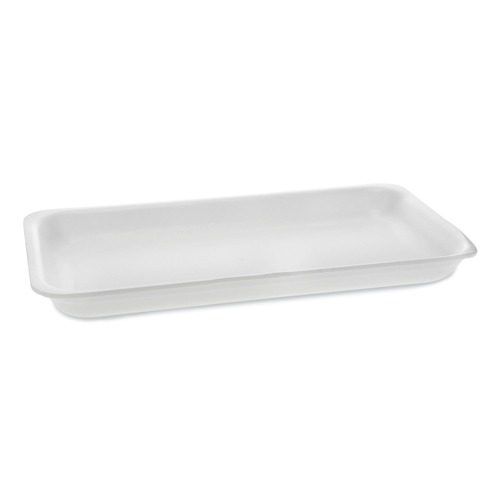 Food Service | Pactiv Corp. 51P125PZ 15 in. x 8 in. x 1.25 in. #25PZ Foam Supermarket Tray - White (200/Carton) image number 0