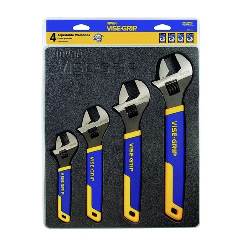 Pipe Wrenches | Irwin Vise-Grip 2078706 4-Piece Adjustable Wrenches with Tray (1 Set) image number 0