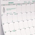 Calendars & Planners | Brownline C171103 12-Month (Jan to Dec): 2026 12 in. x 17 in. EcoLogix Artwork Monthly Wall Calendar - White/Green Sheets image number 1