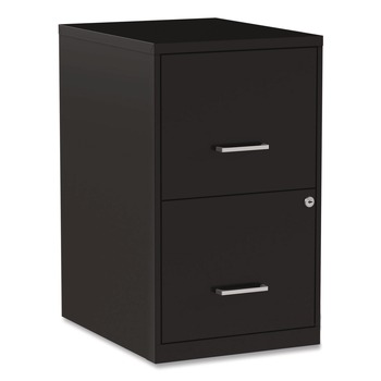 Alera 14 in. x 18 in. x 24.1 in. Soho 2-Drawer Vertical Letter File Cabinet - Black