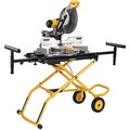 Dewalt DWX726 25 in. x 60 in. x 32.5 in. Heavy-Duty Rolling Miter Saw Stand - Yellow/Black image number 4
