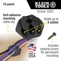 Wire Management | Klein Tools 450-410 10-Piece 3 Slot Adhesive Cable Mounting Clip Set image number 1