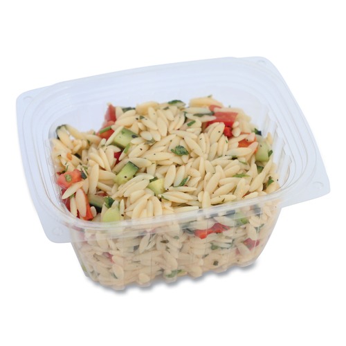 Food Service | World Centric RDCS16 4.8 in. x 5.9 in. x 2.8 in. 16 oz. PLA Rectangular Plastic Deli Containers - Clear (900/Carton) image number 0