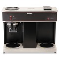  | BUNN 04275.0031 Pour-O-Matic 3-Burner 12-Cup Pour-Over Coffee Brewer - Stainless Steel, Black image number 2