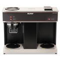 Labor Day Sale! Save $30 off $199! | BUNN 04275.0031 Pour-O-Matic 3-Burner 12-Cup Pour-Over Coffee Brewer - Stainless Steel/Black image number 2