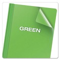 Office Jansan | Oxford 55807EE 3 Fastener 1/2 in. Capacity Clear Front Report Covers - Green (25/Box) image number 4