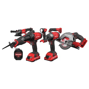 Factory Reconditioned Craftsman V20 Lithium-Ion Cordless 7-Tool Combo Kit with 2 Batteries (2 Ah)