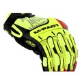 Work Gloves | Mechanix Wear SMP-X91-009 Hi-Viz M-Pact D4-360 Gloves - Medium Fluorescent Yellow image number 2