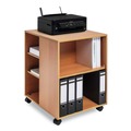 Utility Carts | Durable 311347 20.79 in. x 23.31 in. x 29.45 in. 6 Shelves Wood Flexible Multi-Functional Cart for Office Storage - Beech image number 2