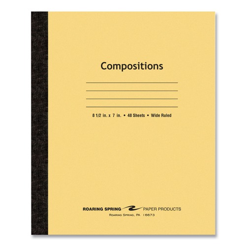 Notebooks & Pads | Roaring Spring 77308 8.5 in. x 7 in. Sheets Flexible Composition Notebook - Manila Cover (72/Carton) image number 0