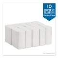 Cleaning & Janitorial Supplies | Georgia Pacific Professional 20885 8 in. x 11 in. 1-Ply Pacific Blue Ultra Z-Fold Folded Paper Towels - White (2600/Carton) image number 3