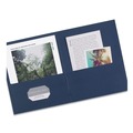 Office Jansan | Avery 47985 11 in. x 8.5 in. 40 Sheet Capacity 2-Pocket Folder - Dark Blue (25/Box) image number 2