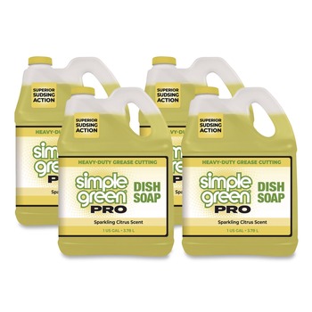 Simple Green 1 Gallon Pro Dish Soap - Sparkling Citrus Scent (4/Carton)