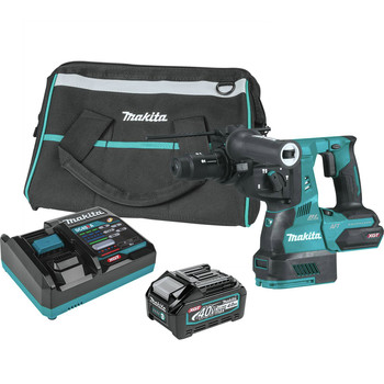 CONCRETE TOOLS | Makita GRH02M1 40V max XGT Brushless Lithium-Ion 1-1/8 in. Cordless AVT Rotary Hammer Kit with Interchangeable Chuck (4 Ah)