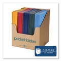 File Folders | Roaring Spring 50200 Accommodates (50) 11 in. x 8.5 in. Sheets Pocket Folder - Randomly Assorted Colors (100/Carton) image number 2