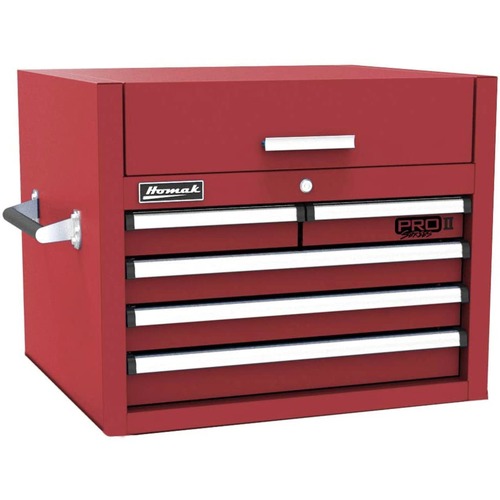  | Homak RD02027052 27 in. Pro 2 5-Drawer Top Chest (Red) image number 0