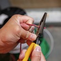 Pliers | Klein Tools VDV026-049 7 in. Connector Crimping Needle Nose Pliers - Yellow image number 8