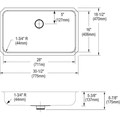 Kitchen Sinks | Elkay ELUHAD281655PD Lustertone Undermount 30-1/2 in. x 18-1/2 in. Single Bowl ADA Sink with Perfect Drain (Stainless Steel) image number 2