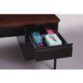 Office Desks & Workstations | Alera 25954 60 in. x 30 in. x 29.5 in. Double Pedestal Steel Desk - Mocha/Black/Black Legs image number 4