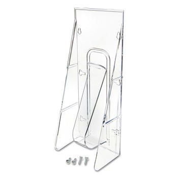 Deflecto Stand-Tall Wall-Mount 4.56 in. x 3.25 in. x 11.88 in. Leaflet Literature Rack - Clear
