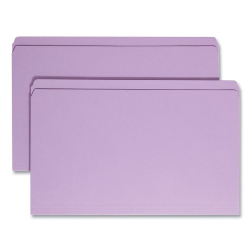 File Folders | Smead 17410 0.75 in. Expansion Reinforced Top Tab Colored File Folders - Lavender/Legal Size (100/Box) image number 0