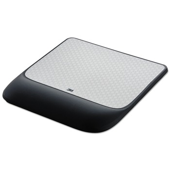 3M 8-1/2 in. x 9 in. Precise Mouse Pad with Gel Wrist Rest - Gray/Black