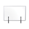 Office Furniture Accessories | MasterVision GL07019101 Protector Series 35.4 in. x 0.16 in. x 23.6 in. Glass Aluminum Desktop Divider - Clear (1/Carton) image number 6