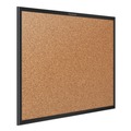 Office Jansan | Quartet 2303B 36 in. x 24 in. Classic Series Cork Bulletin Board - Tan Surface, Black Aluminum Frame image number 2