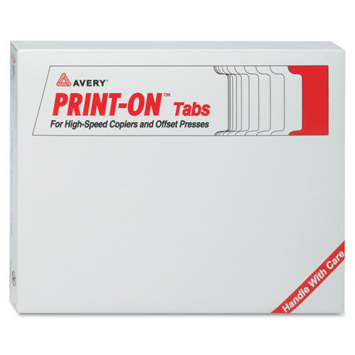 Office Jansan | Avery 20406 11 in. x 8.5 in. 5-Tab 3-Hole Punched Customizable Print-On Dividers For Xerox 5090 Copiers - White (150/Box) image number 0