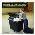 Trash & Waste Bins | Rubbermaid Commercial FG461600BLA 119.7 gal. 500 lbs. Capacity Plastic/Metal Cube Truck - Black image number 13