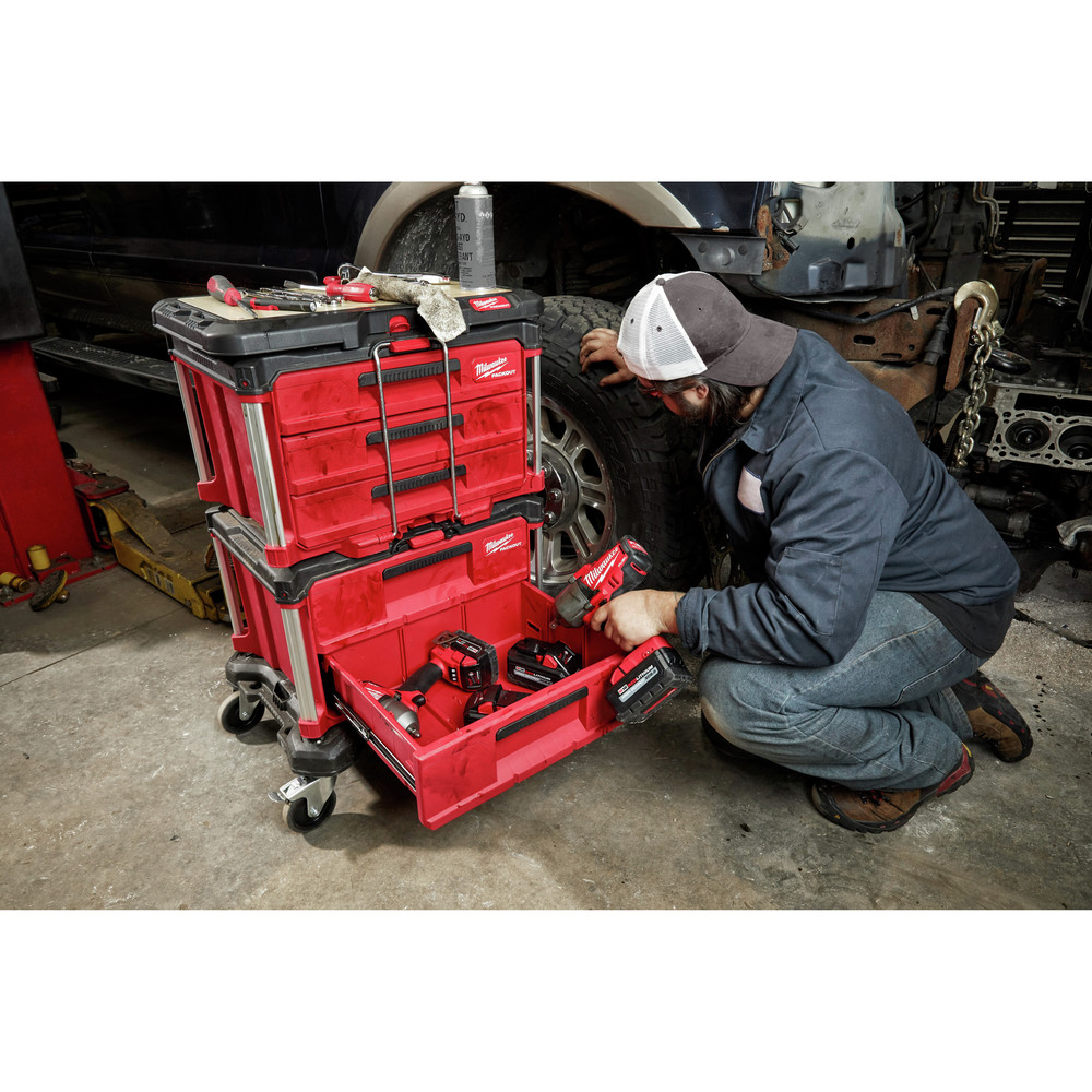 Milwaukee 48228442 PACKOUT 50 lbs. Capacity 2Drawer Tool Box CPO
