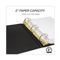 Binders & Binding Supplies | Samsill 15160 Classic Collection 11 in. x 8.5 in. 3 Rings 2 in. Capacity Ring Binder - Black image number 1