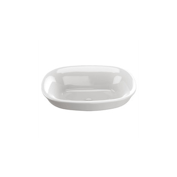 TOTO LT480G#01 Maris Vessel/Above Counter Porcelain 15.16 in. x 19.5 in. Round Bathroom Sink (Cotton White)