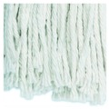 Cleaning & Janitorial Supplies | Boardwalk BWK224CCT 24 oz. Cotton Premium Cut-End Wet Mop Heads - White (12/Carton) image number 4