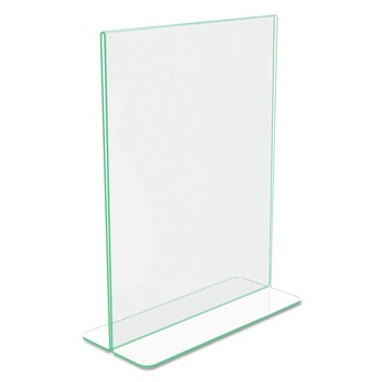 Deflecto 8.5 in. x 11 in. Insert Superior Image Premium Green Edge Sign Holders - Clear/Green