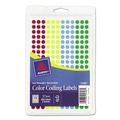 Office Jansan | Avery 05796 0.25 in. Diameter Handwrite-Only Self-Adhesive "See Through" Removable Round Color Dots - Assorted (216/Sheet, 4 Sheets/Pack) image number 0