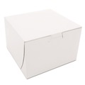 Food Trays, Containers, and Lids | SCT SCH 0909 6 in. x 6 in. x 4 in. Non-Window Paper Bakery Boxes - White (250/Bundle) image number 0