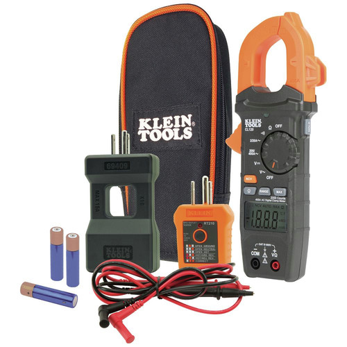Clamp Meters | Klein Tools CL120KIT 600V Cordless Clamp Meter Electrical Test Kit image number 0