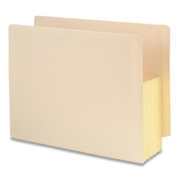 Smead 5-1/4 in. Expansion End Tab File Pockets with Tyvek - Letter, Manila (10/Box)