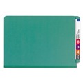 File Folders | Smead 29785 2 in. Expansion End Tab Pressboard Classification Folders - Green/Legal Size (10/Box) image number 3