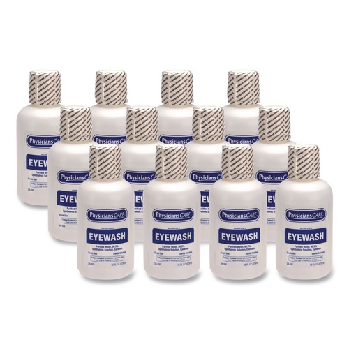First Aid | PhysiciansCare by First Aid Only 90546 16 oz Bottle Eye Wash (12/Carton) image number 0