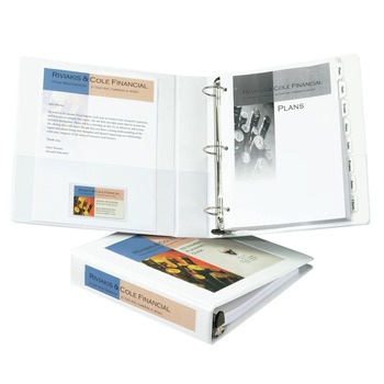 Avery 11 in. x 8.5 in. 1.5 in. Capacity 3 Rings Framed View Heavy-Duty Binders - White