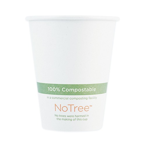 Cups and Lids | World Centric CUSU8 8 oz. NoTree Paper Hot Cups - Natural (1000/Carton) image number 0