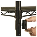  | Alera ALESW604818BL NSF Certified 48 in. x 18 in. x 72 in. 4-Shelf Wire Shelving Kit with Casters - Black image number 4