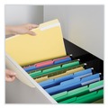 Office Jansan | Universal UNV12304 1/3-Cut Assorted Tab Interior File Folders - Letter Size, Yellow (100/Box) image number 3