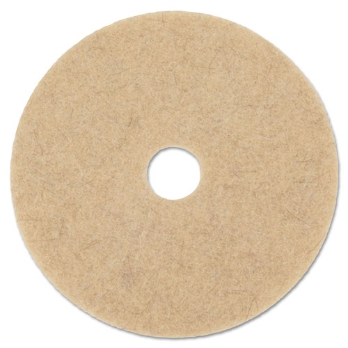 Just Launched | Boardwalk BWK4019NHE 19 in. Diameter Natural Hog Hair Burnishing Floor Pads - Beige (5/Carton) image number 0