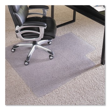 ES Robbins 124054 36 in. x 48 in. Rectangular with Lip EverLife Intensive Use Chair Mat for High Pile Carpet - Clear