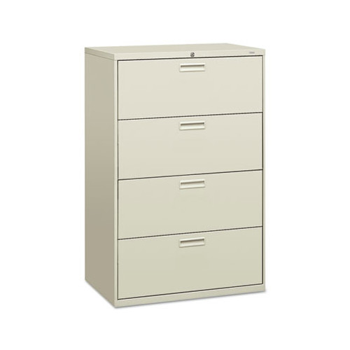 | HON H584.L.QCS1 500 Series 36 in. x 19.25 in. x 53.25 in. 4 Drawer Lateral File Cabinet - Light Gray image number 0